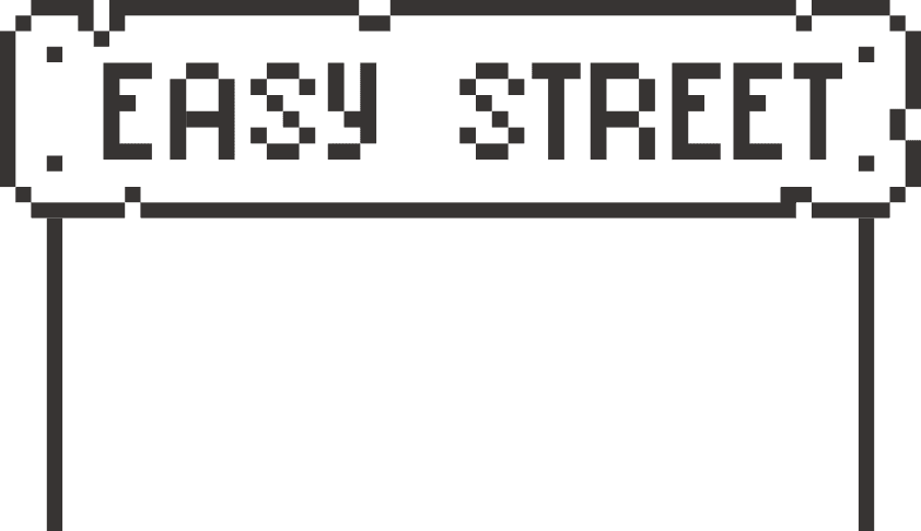 Street sign labelled 'Easy Street'